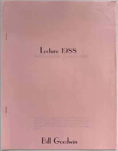 Lecture 1988 by William Goodwin